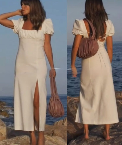 Abito midi zara oyster - oyster, bianco