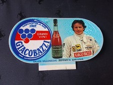 GILLES VILLENEUVE FERRARI, ADESIVO ORIGINALE sponsor GIACOBAZZI