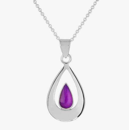 Collana con contorno goccia - con, a