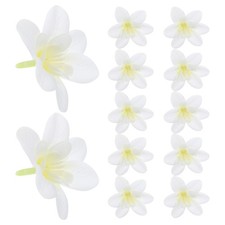  12 pezzi fai da te teste di fiori di orchidea di seta artificiale per cappello