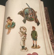 1828 RARE Leather Scrapbook