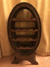 Mini Cantina Portavino in Legno a botte da appoggio da 14 posti