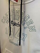 Felpa sport donna ragazza CARLSBERG L bianca come nuova