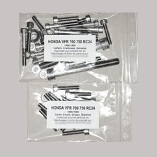 HONDA VFR 750 F RC24 1986-1989 Kit viti brugola inox n°3 carter motore VFR750F
