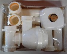 Sifone tipo M Ø 40- 1 ½  P.P x tutti i tipi di lavelli in ceramica a due vasche