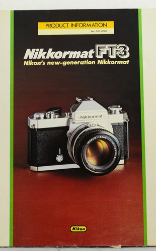 Nikon nikkormat ft3 english - nikkormat,