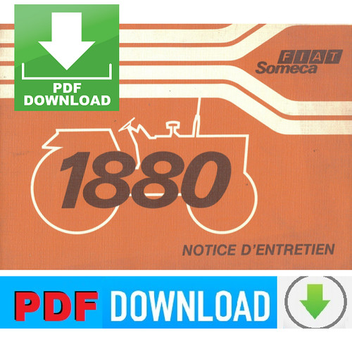 Trattore fiat 1880 manuale - trattore, uso