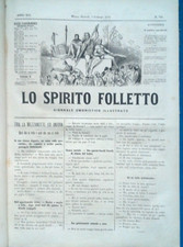 Lo spirito folletto, giornale umoristico illustrato. 1876 Caricatura Completo