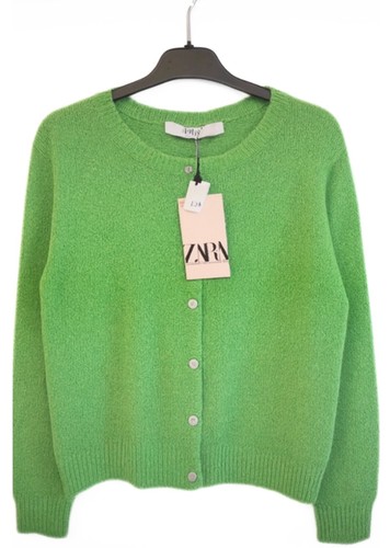Cardigan zara verde menta - cardigan,