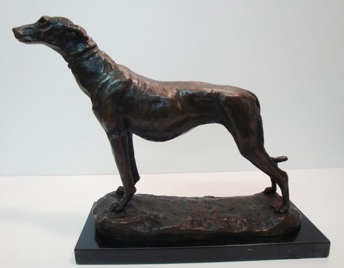Statua cane levriero natura - cane,