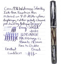1936 WATERMAN INK-VUE SILVER