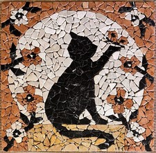 GATTO CON FARFALLA Rosone