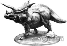 Statua in argento TRICERATOPS 3 oz