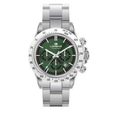 Orologio Uomo LORENZ 28190DD Chrono Bracciale Acciaio Verde Sub 100mt