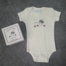 Pagliaccetto neonato unisex 100% cotone biologico bambina ragazzo 3-6 mesi confezione regalo NUOVO 