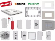 BTICINO MATIXGO BIANCA PRESA SCHUKO PULSANTE DEVIATORE USB NUOVA SERIE MATIX GO