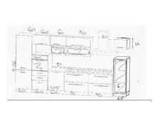 Cucina in rovere naturale completa di elettrodomestici nuovi