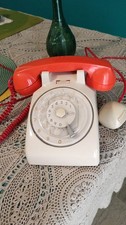 VINTAGE - Telefono SIP Face standard anni 70 BICOLORE CREMA E ARANCIONE