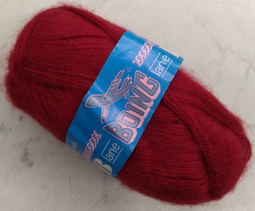 Gomitolo lana rossobordeaux - lana,
