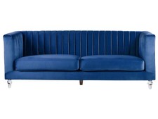Divano velluto blu cobalto - blu,