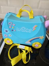 Valigia e bagaglio a mano per bambini Trunki | unicorno con adesivi ottime condizioni