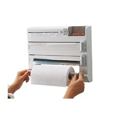 PORTA ROTOLO DA CUCINA CARTA 5IN1 DA PARETE ORGANIZER DISPENSER PELLICOLA NASTRO