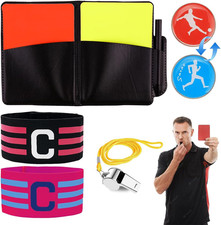 Cartellini Arbitro Calcio Set, Kit Arbitro Calcio, Taccuino Arbitro Calcio, 2 Fa