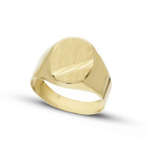 Anello scudo ovale uomo - a,