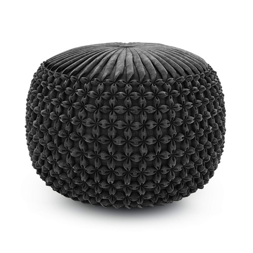 Simplihome renee round pouf - pouf,