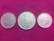 Lotto 3 monete del Regno d'Italia - 1 Lira 1940 Amagnetic  Vittorio Emanuele III