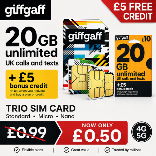 Giffgaff scheda sim triple - scheda,