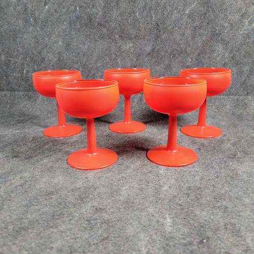Red coated sorbet glass - coated,
