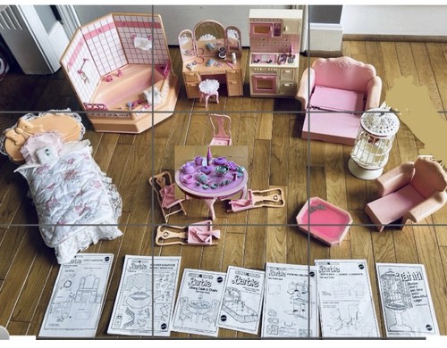 Lotto mobili barbie rose dolci - mobili,