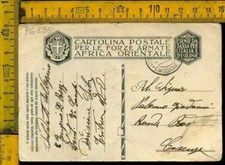 Guerra d' Africa Franchigia Posta Militare Emissione A x Rende Cosenza pg 185