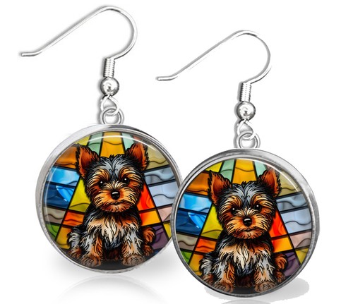 Orecchini pendenti yorkie - orecchini,