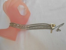 BRACCIALE firmato MONET 5 fili metallo argentato