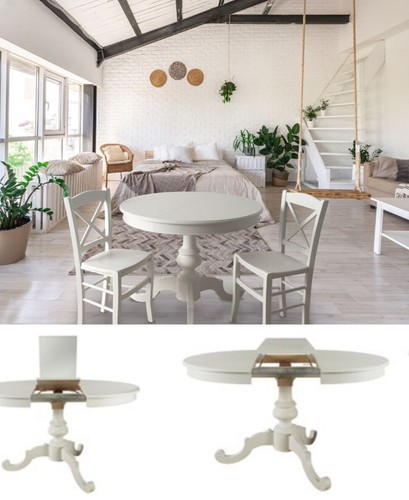 Tavolo allungabile rotondo con - rotondo,
