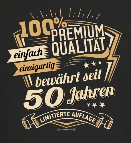 Geburtstag uomo shirt - 50.geburtstag,