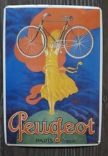  targa in lamiera bombata Peugeot Paris Biciclette