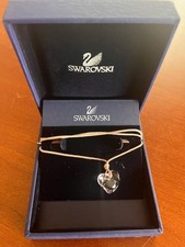 Swarovski Collana con pendente in cristallo a cuore rosa - Mai indossato
