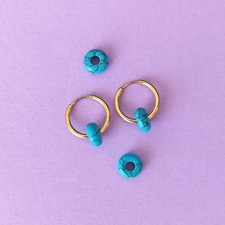 Orecchini cerchi dorati 14 mm