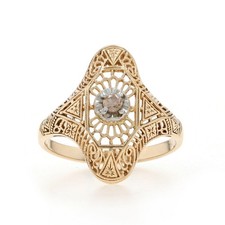Anello Solitario In Oro Giallo