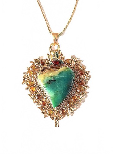Collana cabochon cuore - , in
