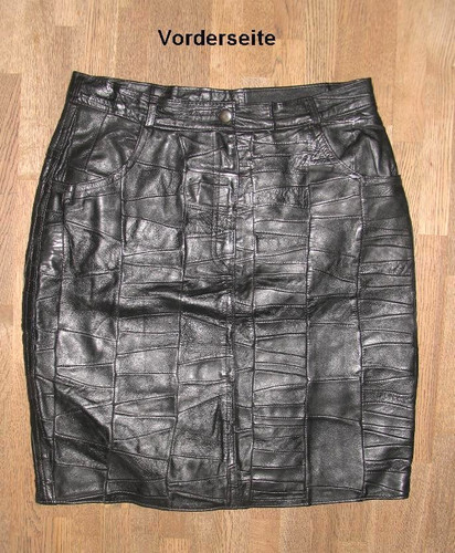 Gonna pelle nera lungo - in, nera,