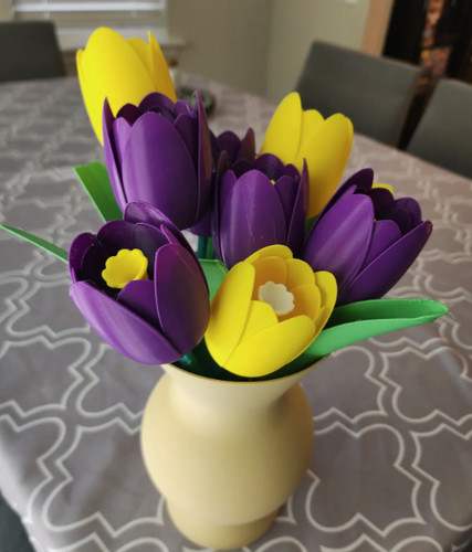 Bouquet tulipani con vaso - con,