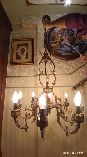 Stupendo lampadario ottone