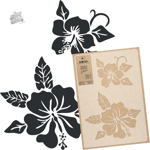Stencil fiori muro grandi - fiori,