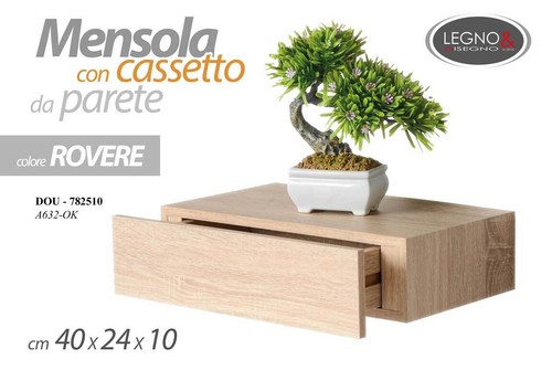 Mensola parete con - da,