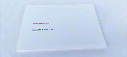 Manuale beosystem 4500 bang - beosystem, &