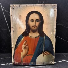 Antico dipinto olio su legno